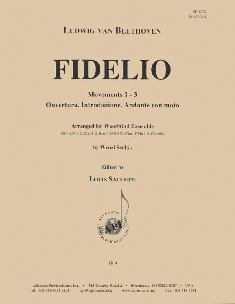 Fidelio - Mvts 1-3 - Set - Ww Ens 9